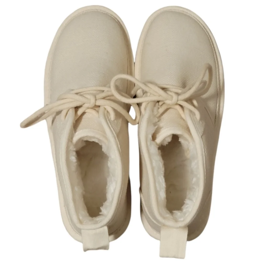 UGG Neumel‎ Natural Soft Ivory Ankle Boots 9 NWOB